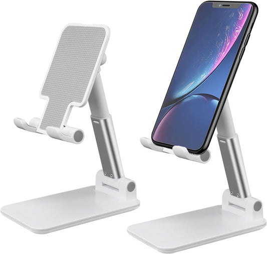 Cell Phone Stand for Desk,Angle Height Adjustable Phone Holder for Office,Compatible with Iphone15 14 13 12 11 Pro XS Max XR 8 7 6S Plus,Samsung S20+Note10,Tablets,Charging Accessories(2 Pack)